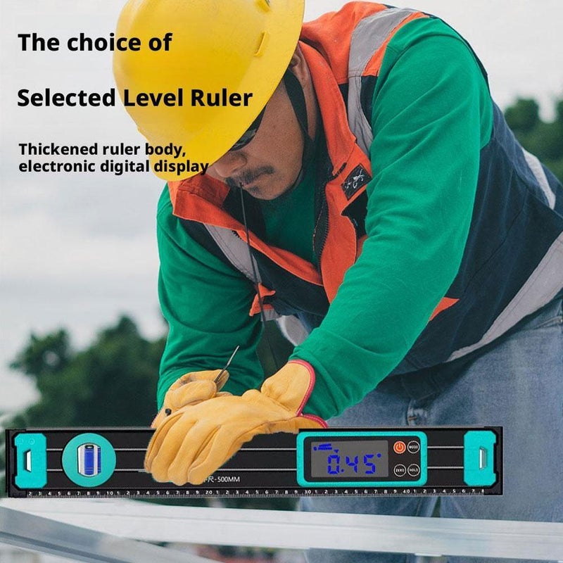 Digital Level Magnetic, Adjustable Horizontal Bubble Ruler Household Decoration Measurement Auxiliary Tool, Waterproof Professional Smart Level for Precision (500mm 1set) - Image 3